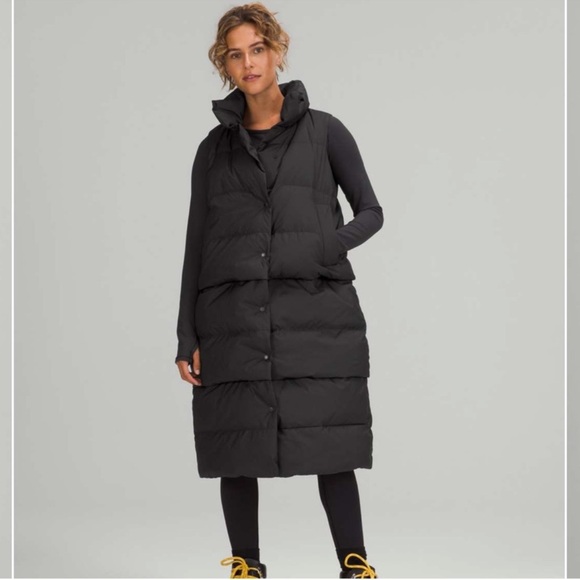 lululemon athletica Jackets & Blazers - Lululemon Transformable Parka Black Size 6 Long Vest Removable Sections Down